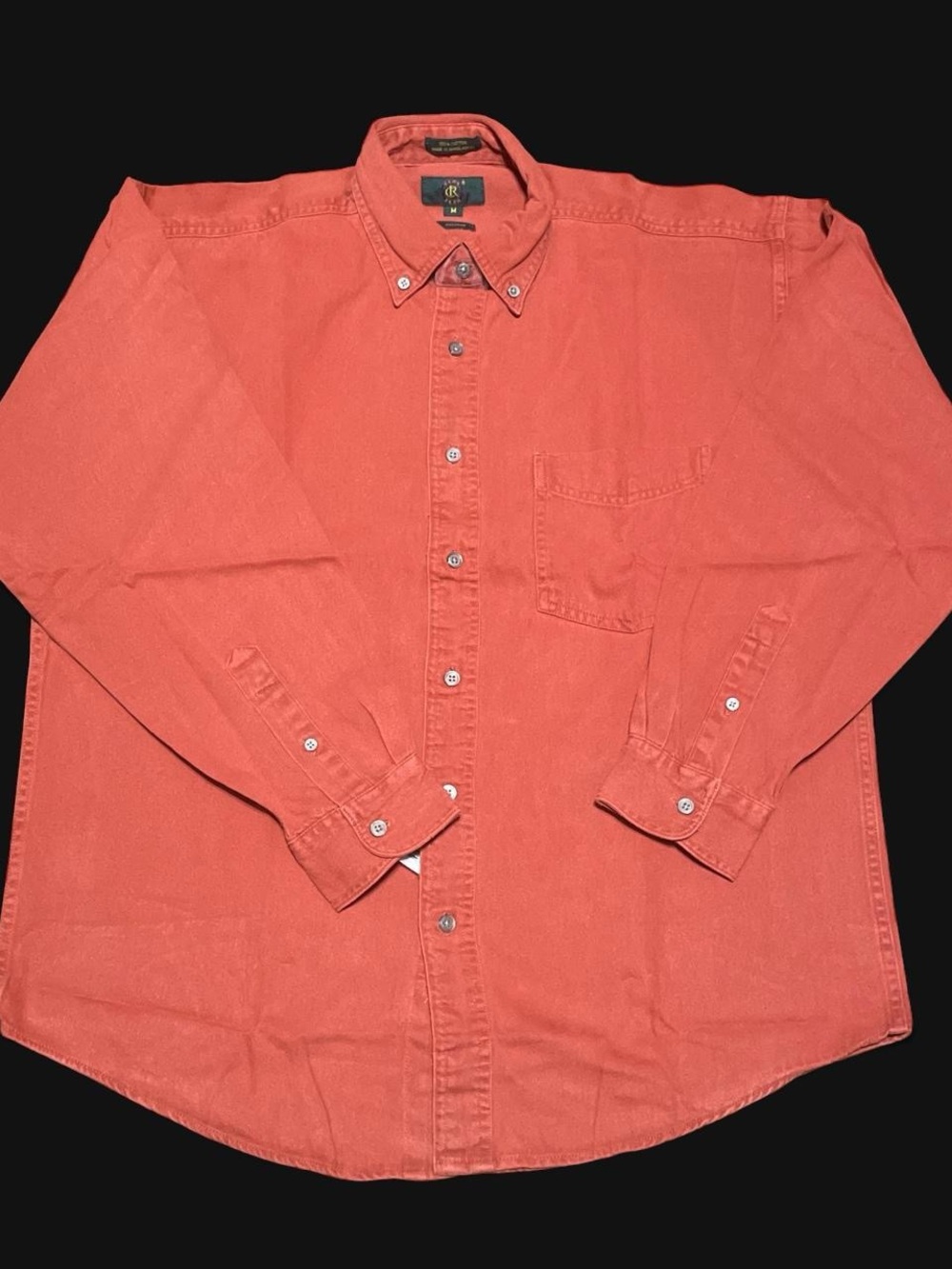 Club Room Men's Casual Button-Down Shirt in Coral